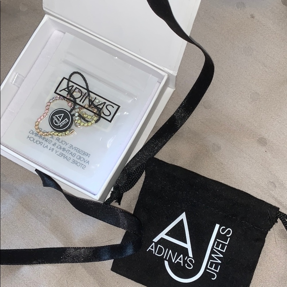 Adidas Jewels rainbow pastel tennis bracelet